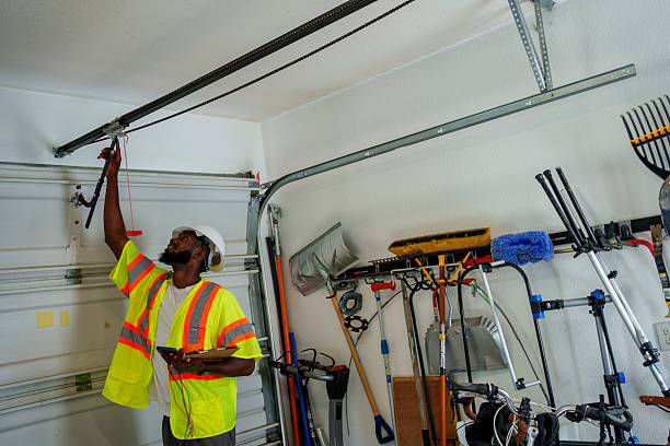 Professional Garage Door Roller Replacement technician working in North Muskegon, MI